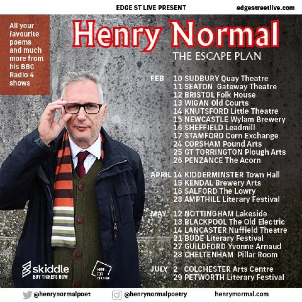Henry Normal: The Escape Plan tour dates 2022