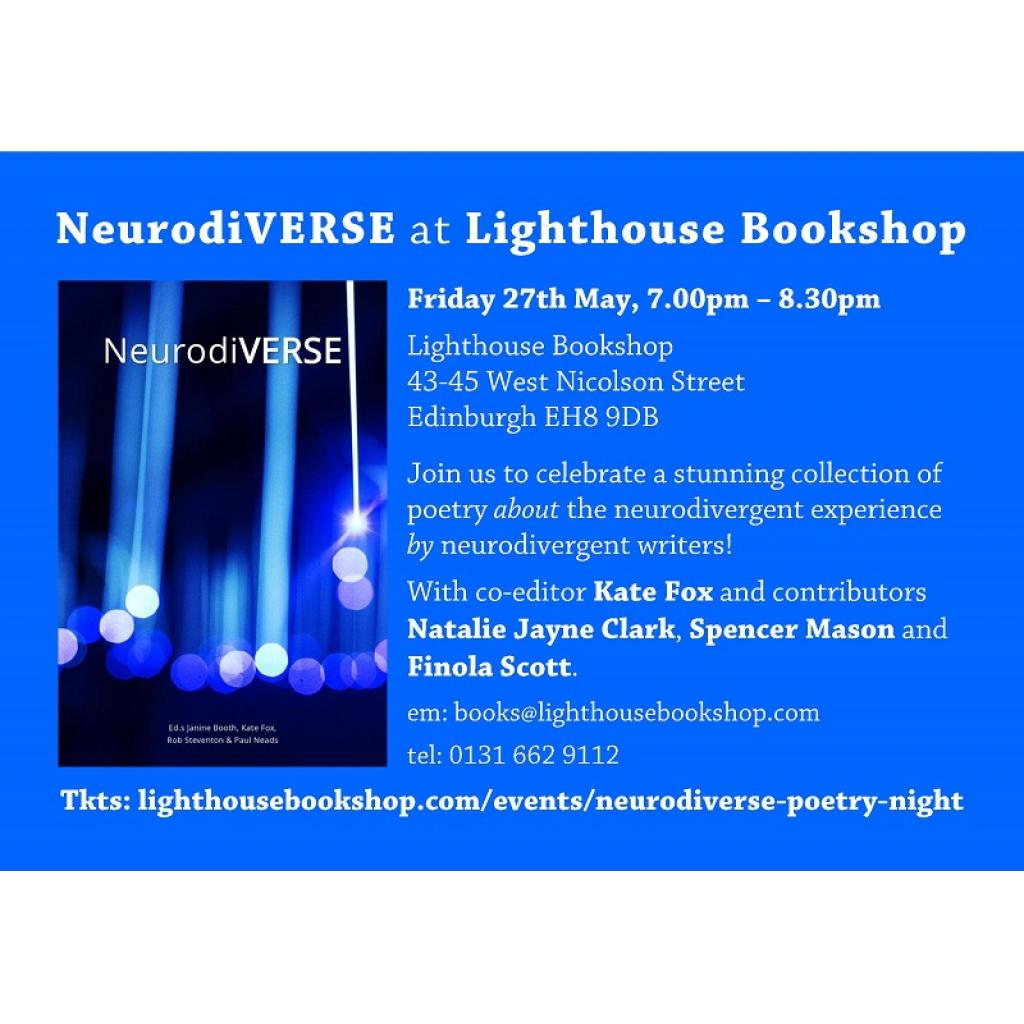 NeurodiVERSE at Lighthouse Bookshop, 27th May