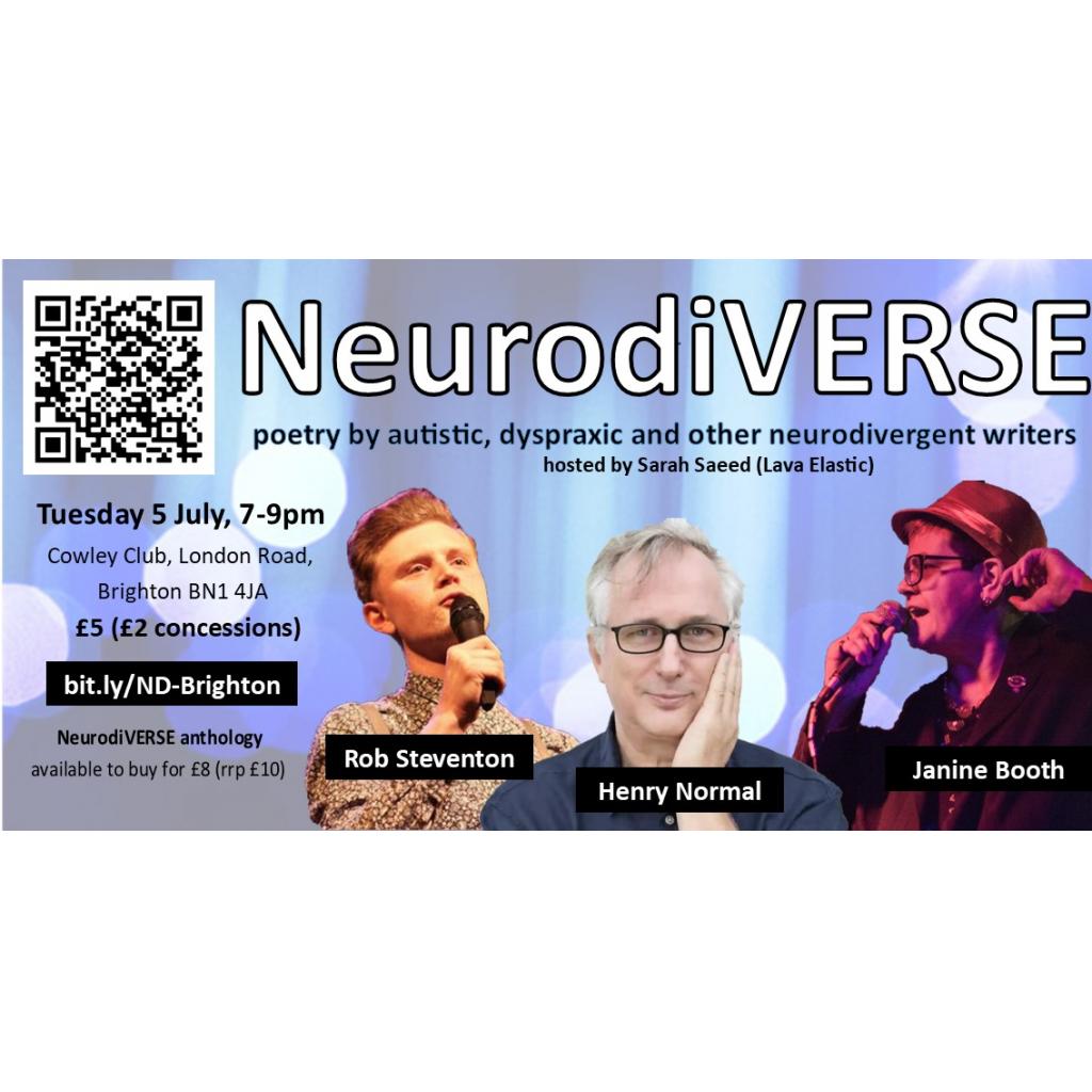 NeurodiVERSE in Brighton, Tues 5 July