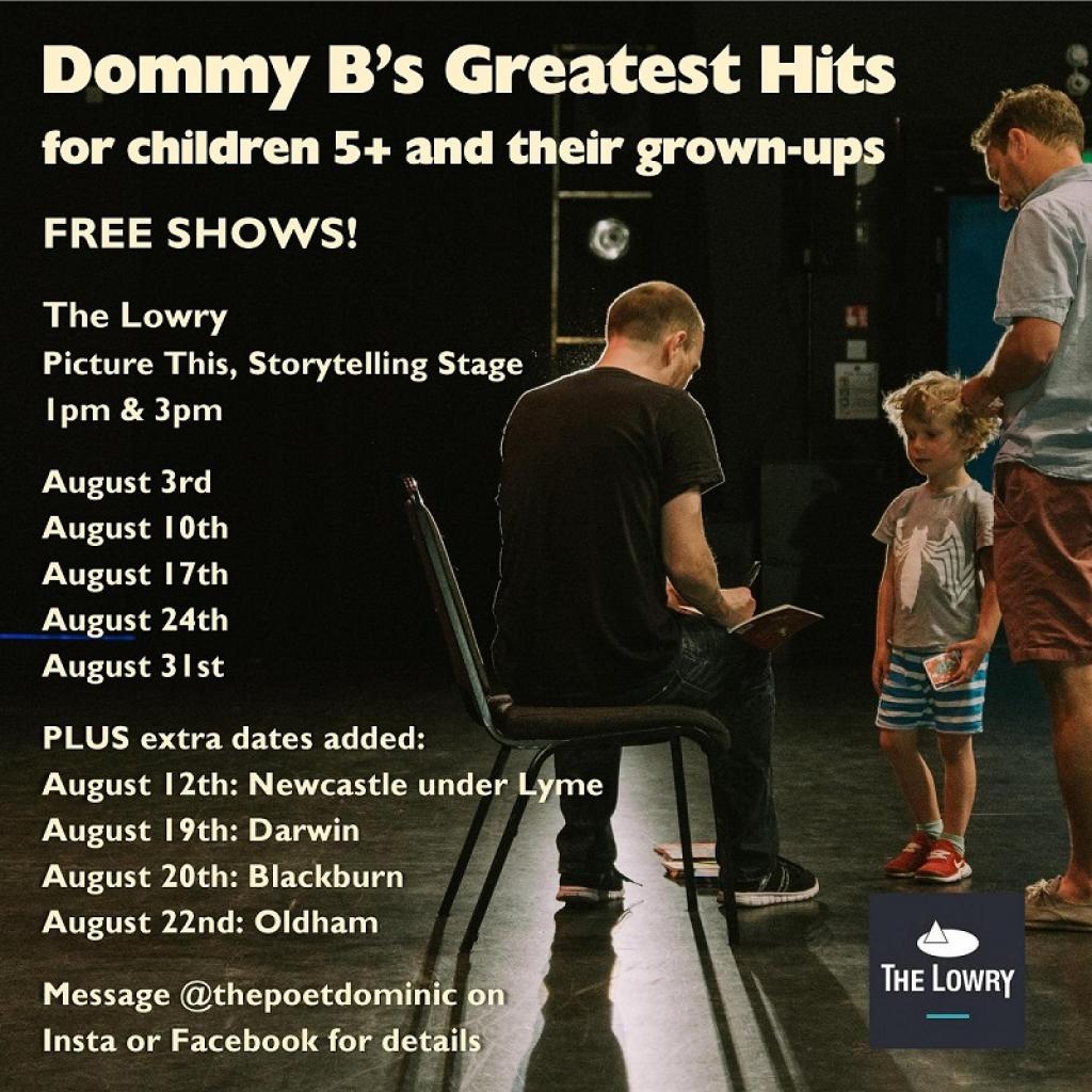 Dommy B at The Lowry - for children ages 5+